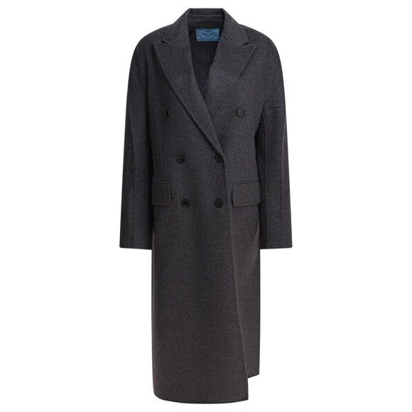 Prada Double-Breasted Wool And Cashmere Coat tag size 38 Women - Picture 1 of 4